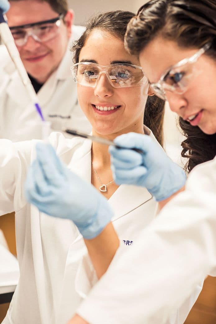 Students in science lab